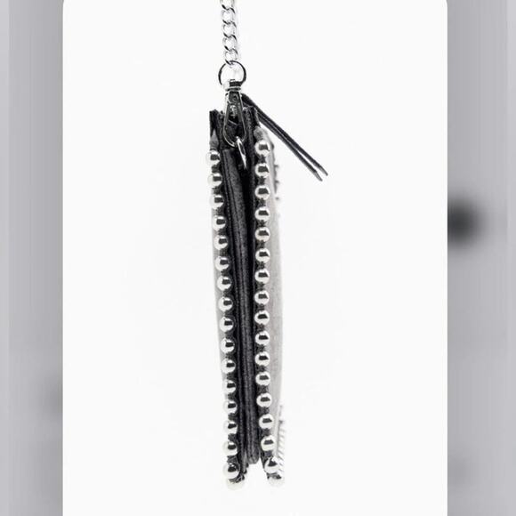 Zara GRAY STUDDED CELL PHONE BAG - Picture 6 of 10